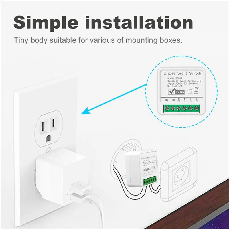 【قيمة المال】4X Tuya Tuya 16A مفتاح ذكي زيجبي كاسيت تبديل التطبيق الهاتف المحمول توقيت الصوت عن بعد اليكسا #3