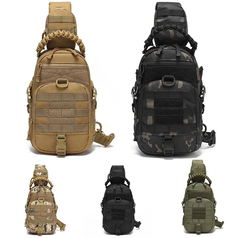 Waterproof Tactical Chest Bag for Men Military Shoulder Sling Outdoor Hiking Camping Hunting Crossbody Army Assault Pack