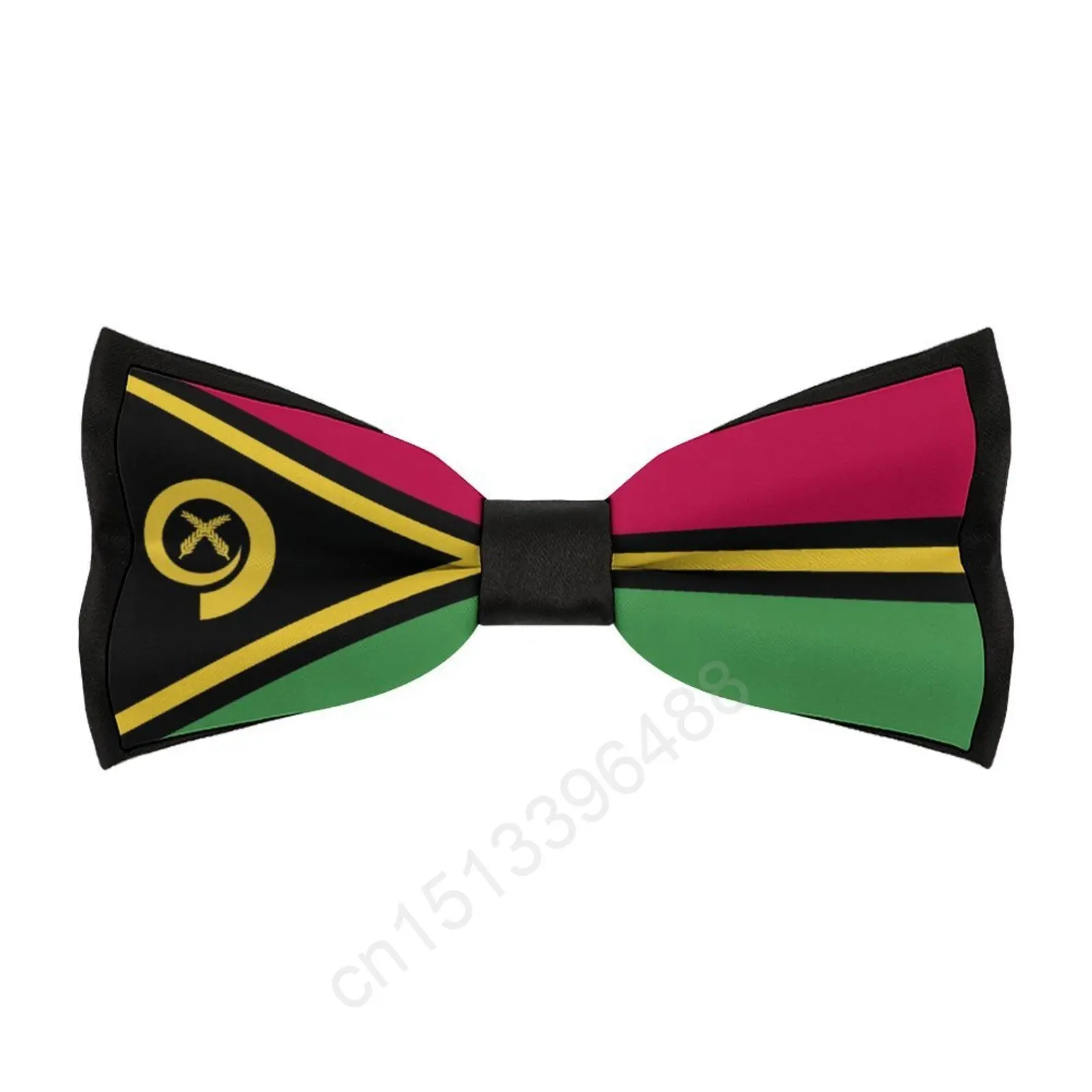 

New Polyester Vanuatu Flag Bowtie for Men Fashion Casual Men's Bow Ties Cravat Neckwear For Wedding Party Suits Tie