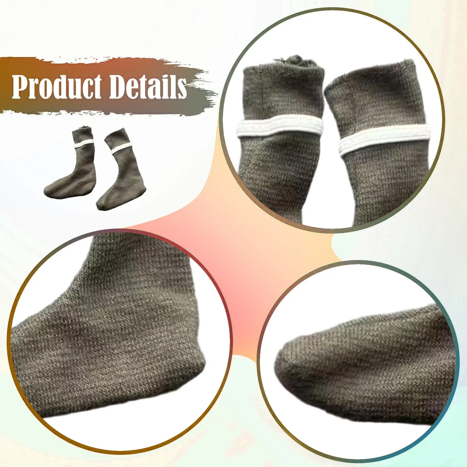 1/6 Male Socks Kids Toy Simulation for 12 inch Male Figures Mini Classic Dress up Casual Miniature Sockings,Fashion