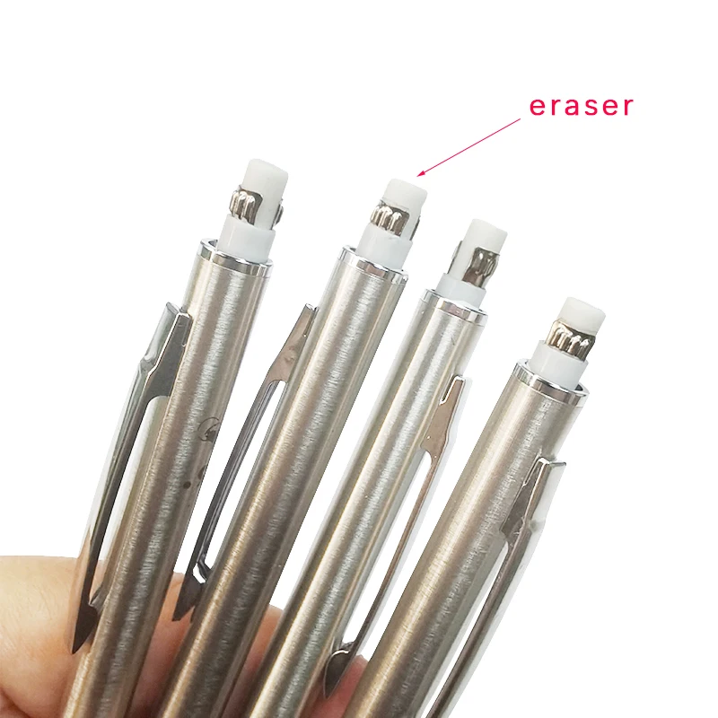 Vollmetall-Druckbleistift, 0,3 mm/0,5 mm/0,7 mm/0,9 mm, hochwertige HB-Automatikbleistifte zum Schreiben von Schulbleistiften, Bürobedarf – Detail 4