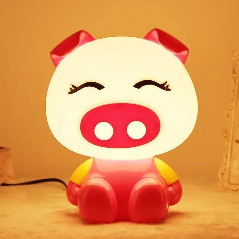 Kawaii Night Light Puppy Animal Cartoon Table Lamp Warm Light Lamp Children\'s Bedroom Bedside Lamp for Boy Girls Kids Room Lamp