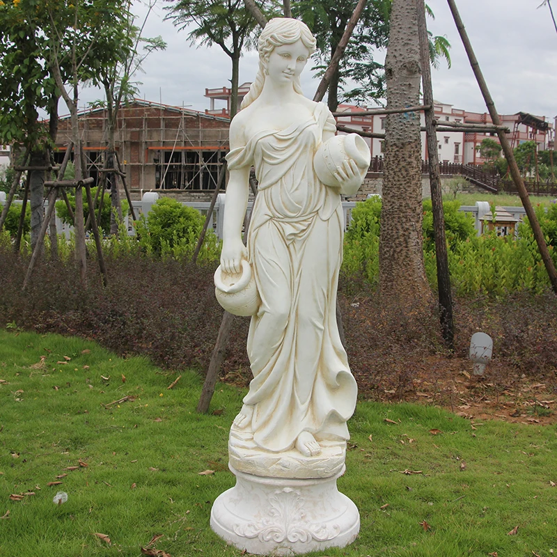 HJ outdoor floor lady living room sculpture office figure courtyard craft ornament garden retro decoration