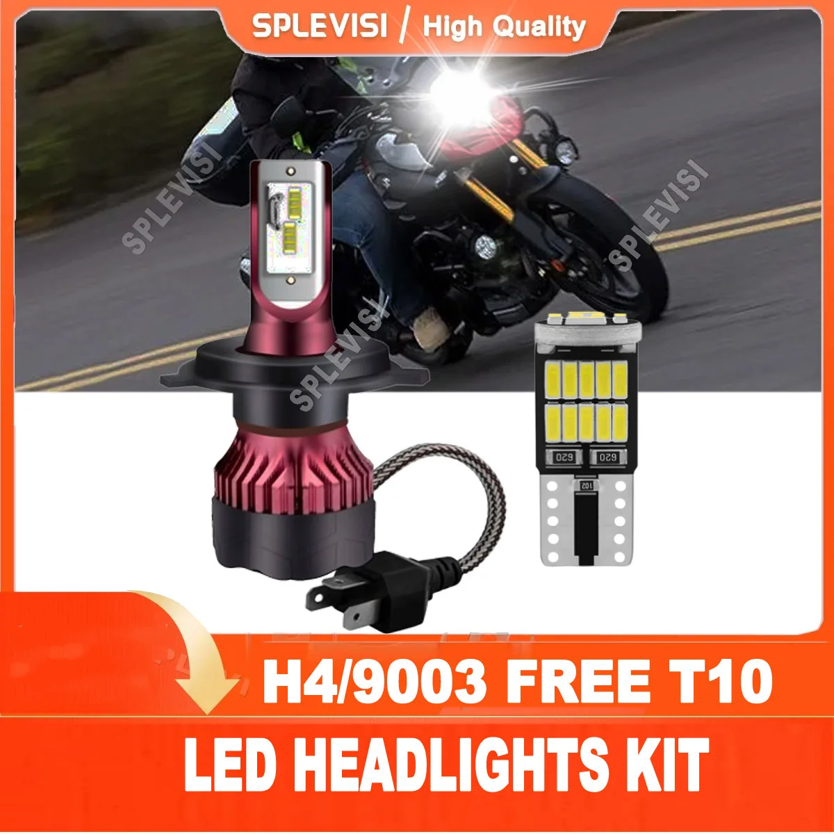 

H4 T10 LED Headlight High Low Beam Conversion Kit 6000K White For Suzuki GSXR 600 750 1000 GSX 1400 SV 1000