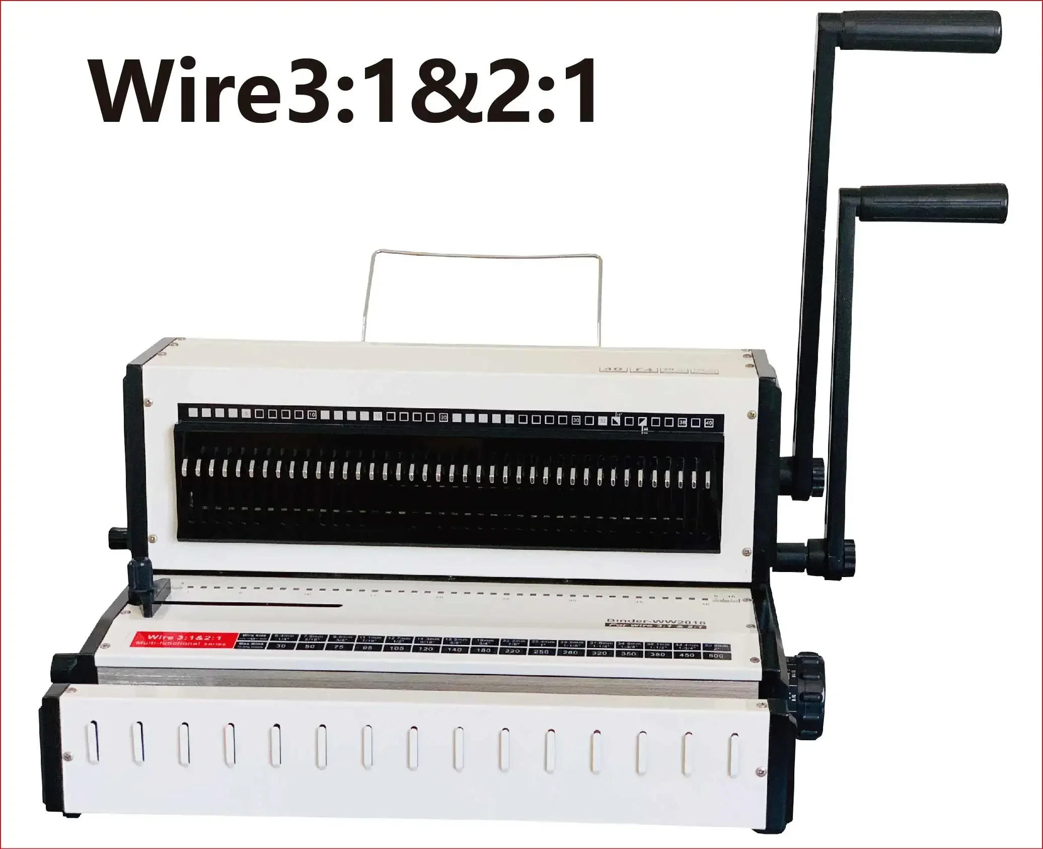 Suitable for WW2018 iron ring (3:1) & iron ring (2:1) large bottom plate multi-function binding machine 2 in 1