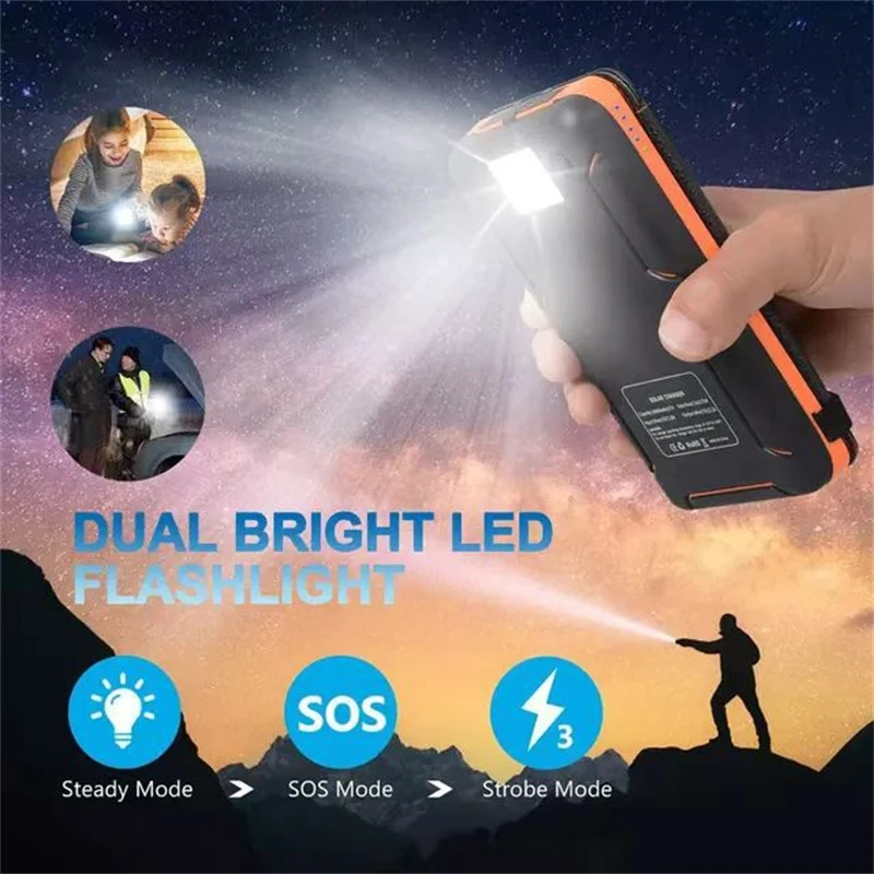 omni-in solar 10000 mAh power bank with built-in power bank, mobile power bank, emergency power bank