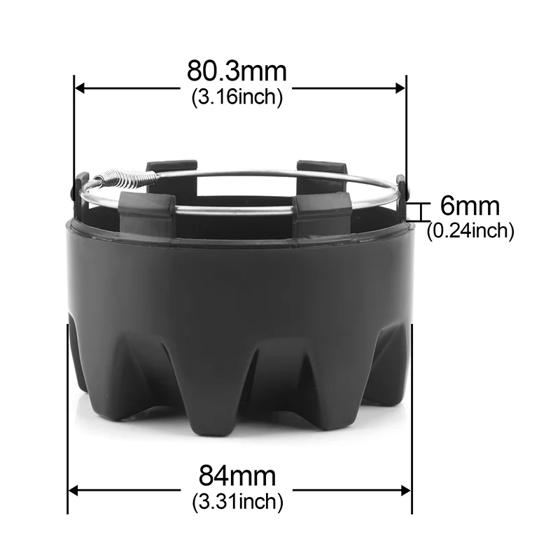 4pcs 84mm/3.31in 80mm/3.16in Wheel Center Cap for ITP Hurricane/Tornado #C110ITP (4/110, 4/115, 4/137, 4/156) Rim Cover Black