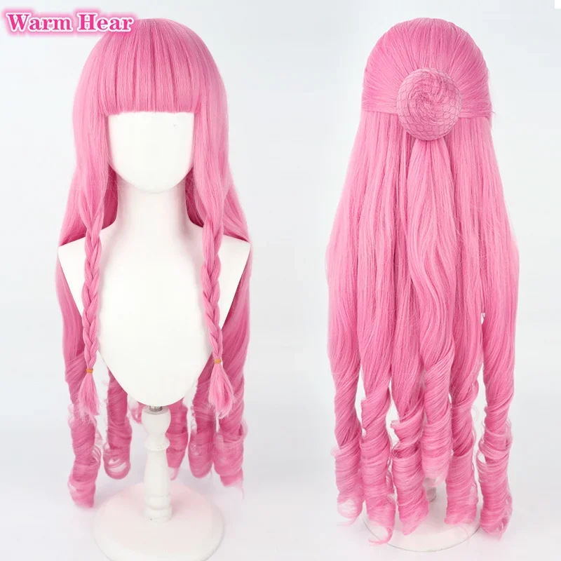 Perona Cosplay Wig Anime Cosplay Woman 80cm Long Pink Curls Hair Heat Resistant Synthetic Girl Party Perona Wigs Wig Cap