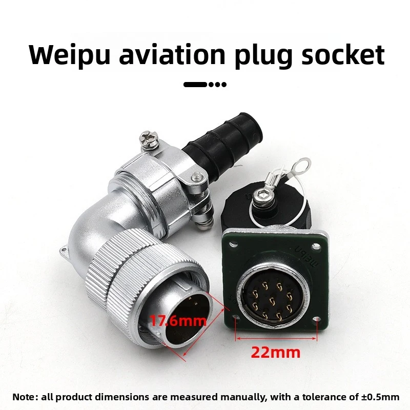 Curved waterproof aviation plug and socketWF20-2-3-4-5-6-7-9-12Core elbowTVUsbZconnector