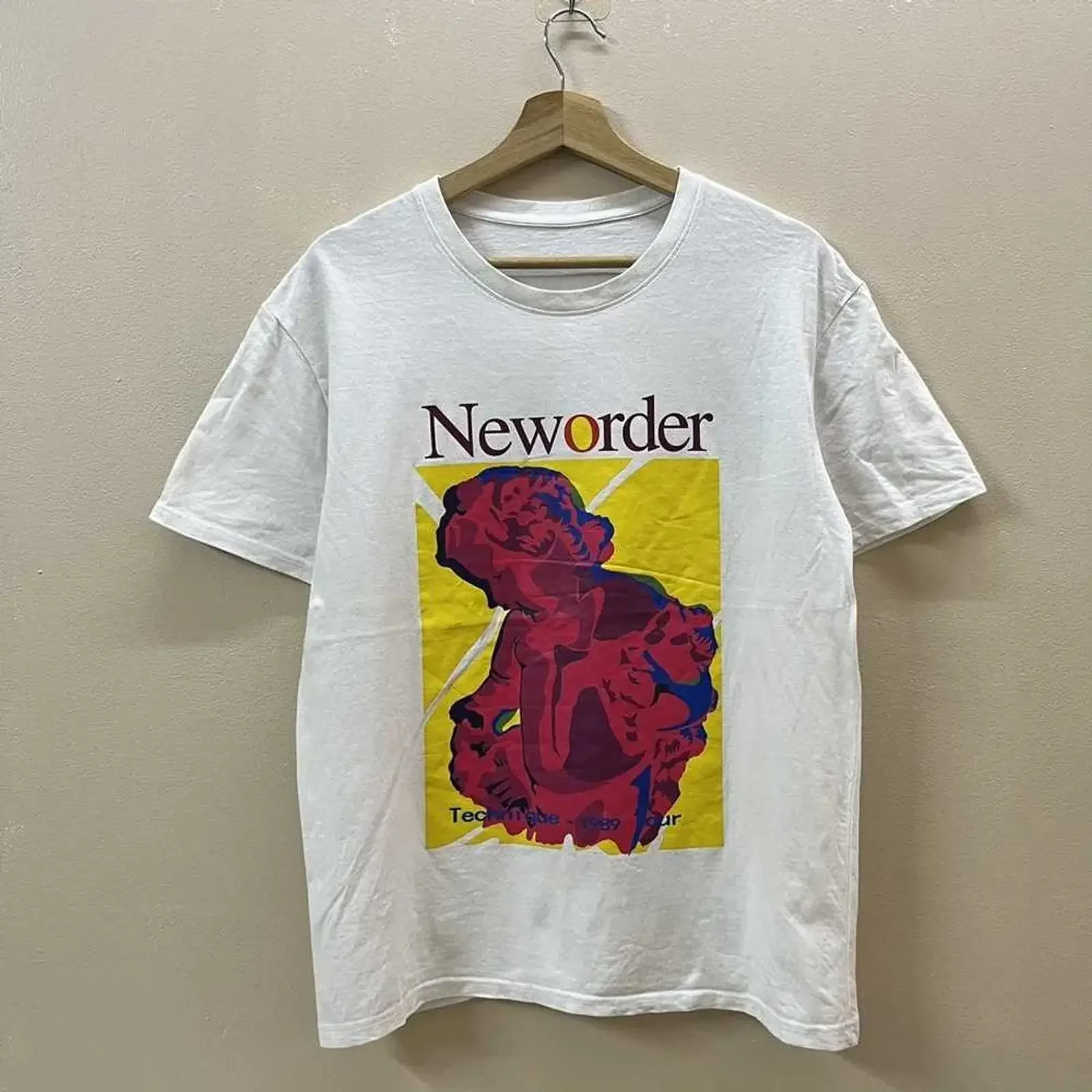 New Order Technique Album Tour  White All Size T Shirt YA39 vintage Washed Stretched Comfortable streetwear Breathable