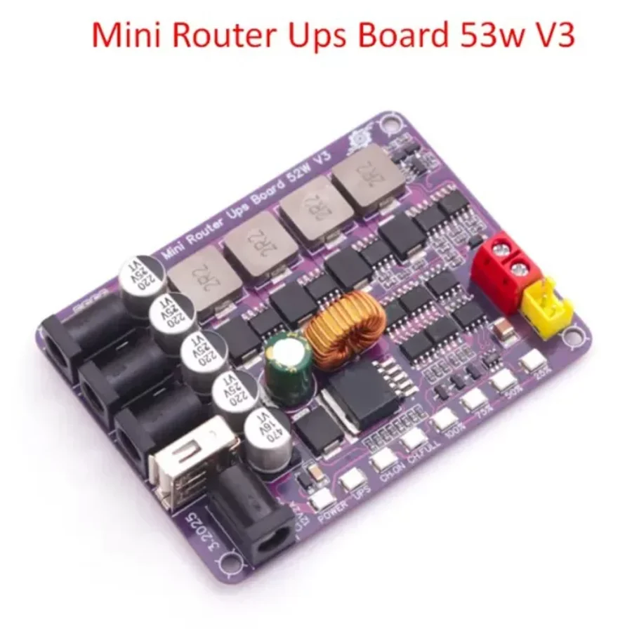 Mini Router UPS Board 52W V3 Network Power Supply Device with 12V 4A 1A 1.5A 2A Ports Wireless Network Equipment Power Supply