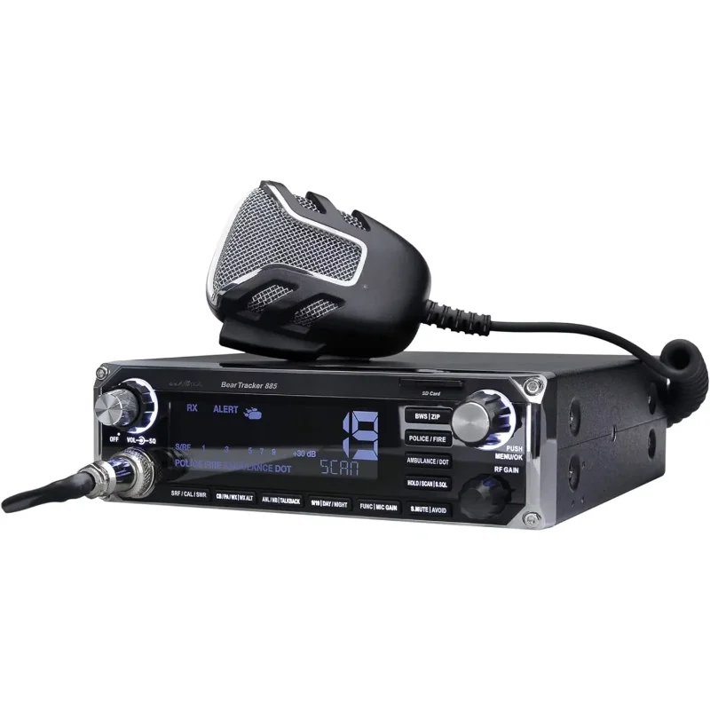 BEARTRACKER 885 Hybrid Full-Featured CB Radio + Digital TrunkTracking Police/Fire/Ambulance/DOT Scanner w/ BearTracker Wa