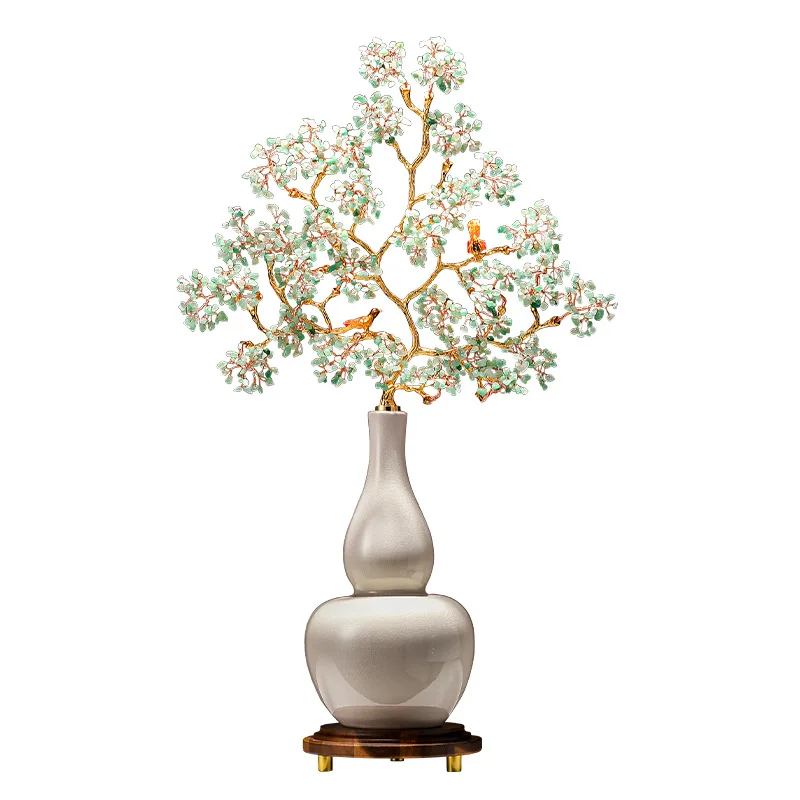 CN amethyst gourd fortune tree ornament high-end lucky living room TV cabinet wine cabinet decoration housewarming gift