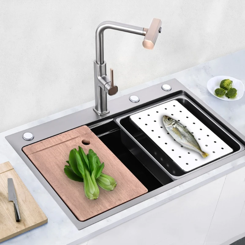 Nano-pressed Kitchen Sinks Stainless Steel High-quality Kitchen Sinks Resistance Home Improvement Fregaderos De Cocina ZY40SC