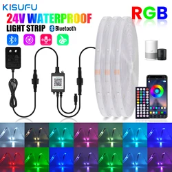 3535 24V LED Light Strip RGB Bluetooth 5-60M IP67 Flexible Tape Mini Control Dimmable Christmas Tree DIY Light for Home Decor