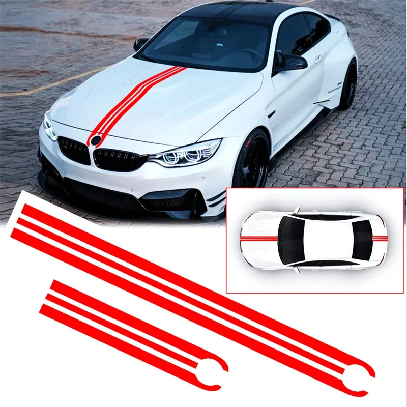 

1 Set for BMW M3 M5 M6 E46 E90 E60 E70 F30 F10 F15 F16 Car Hood Sticker Trunk Decoration Sticker Auto Body Styling Accessories