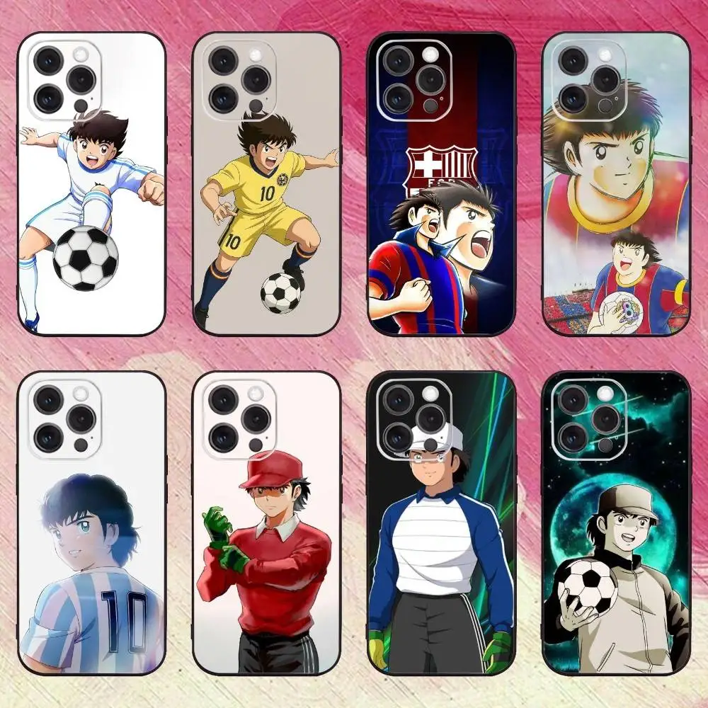 

Comic C-Captain Tsubasas Phone Case For iPhone17,16,15,14,13,12,11 Plus,Pro Max Soft Black Cover