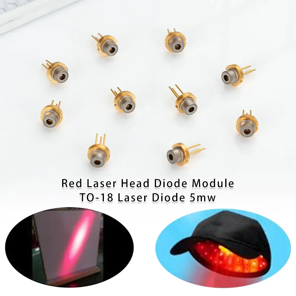 1/2/5/10pcs High Quality DIY Lab High Power Red Laser Head Diode Module TO-18 Laser Diode Burning Infrared