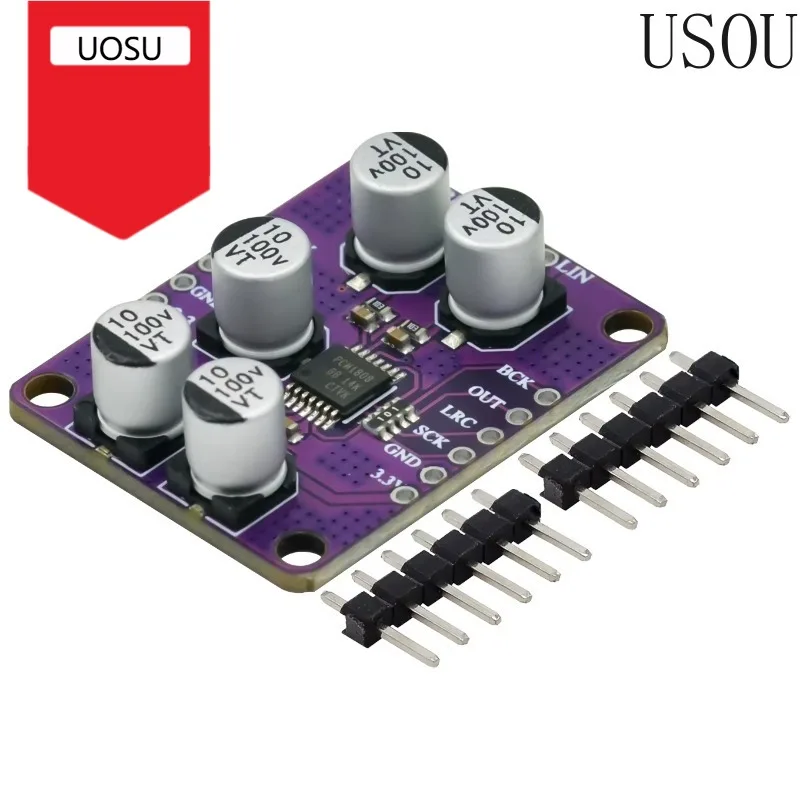 PCM1808 105dB SNR Audio Stereo ADC Single-Ended Analog-Input Decoder 24bit Amplifier Board Player Module