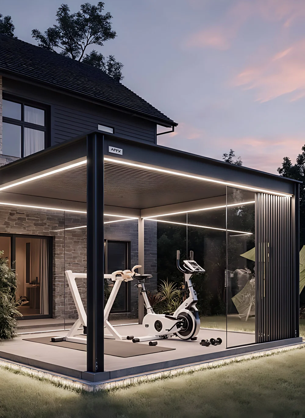 Factory Customized Manual or Motorized Gazebo Remote Control Louvered Roof Sun Shade Bioclimatic Modern Garden Aluminum Pergola