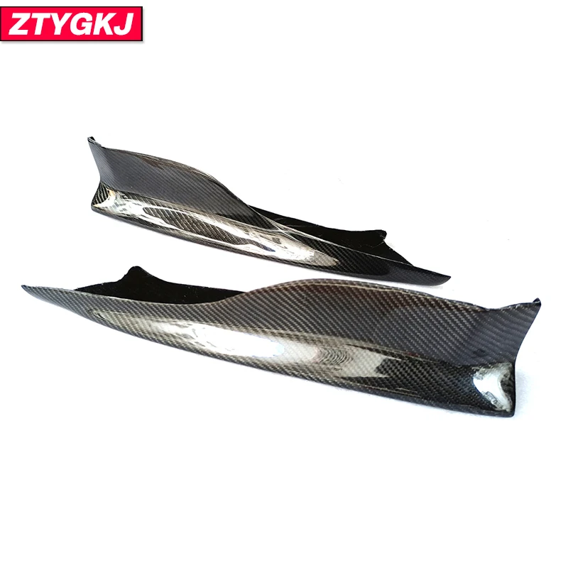 2 PCS Carbon Fiber Material Front Bumper Lip Aprons Guard For BMW 1 Series E82 2008-2011