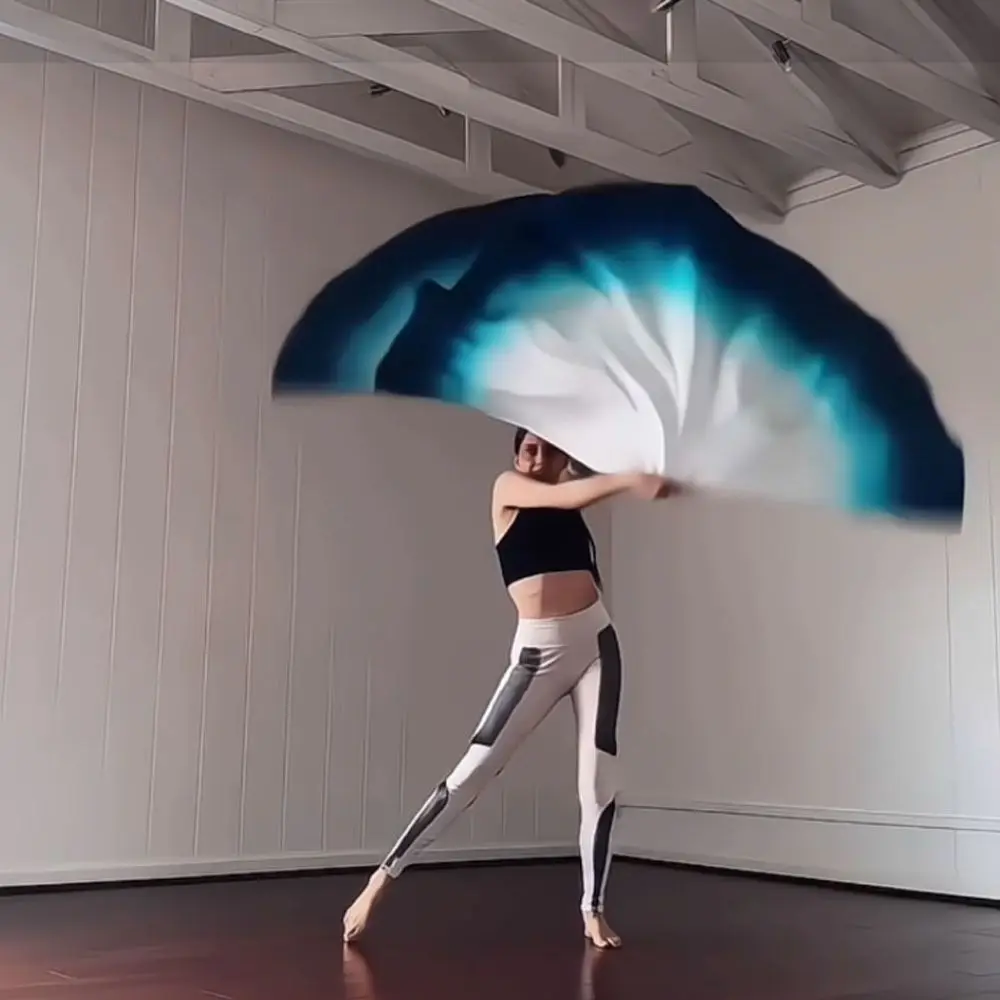 مع أعواد تلسكوبية لملحقات الرقص الشرقي، قضبان متعددة الألوان قابلة للتطوير، أوشحة ملونة، علم خفيف الوزن ومحمول #4