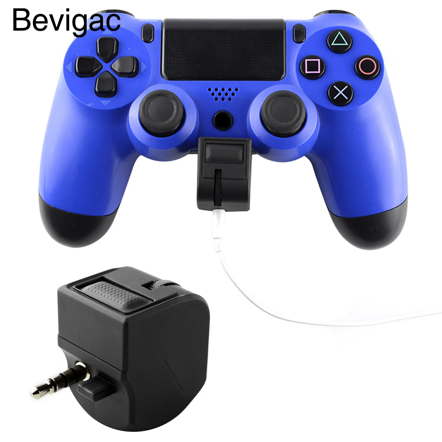 

Bevigac 3.5mm Headphone Earphones Adapter with Microphone Volume Control for Sony PlayStation PS 4 PS4 Slim Pro Controller