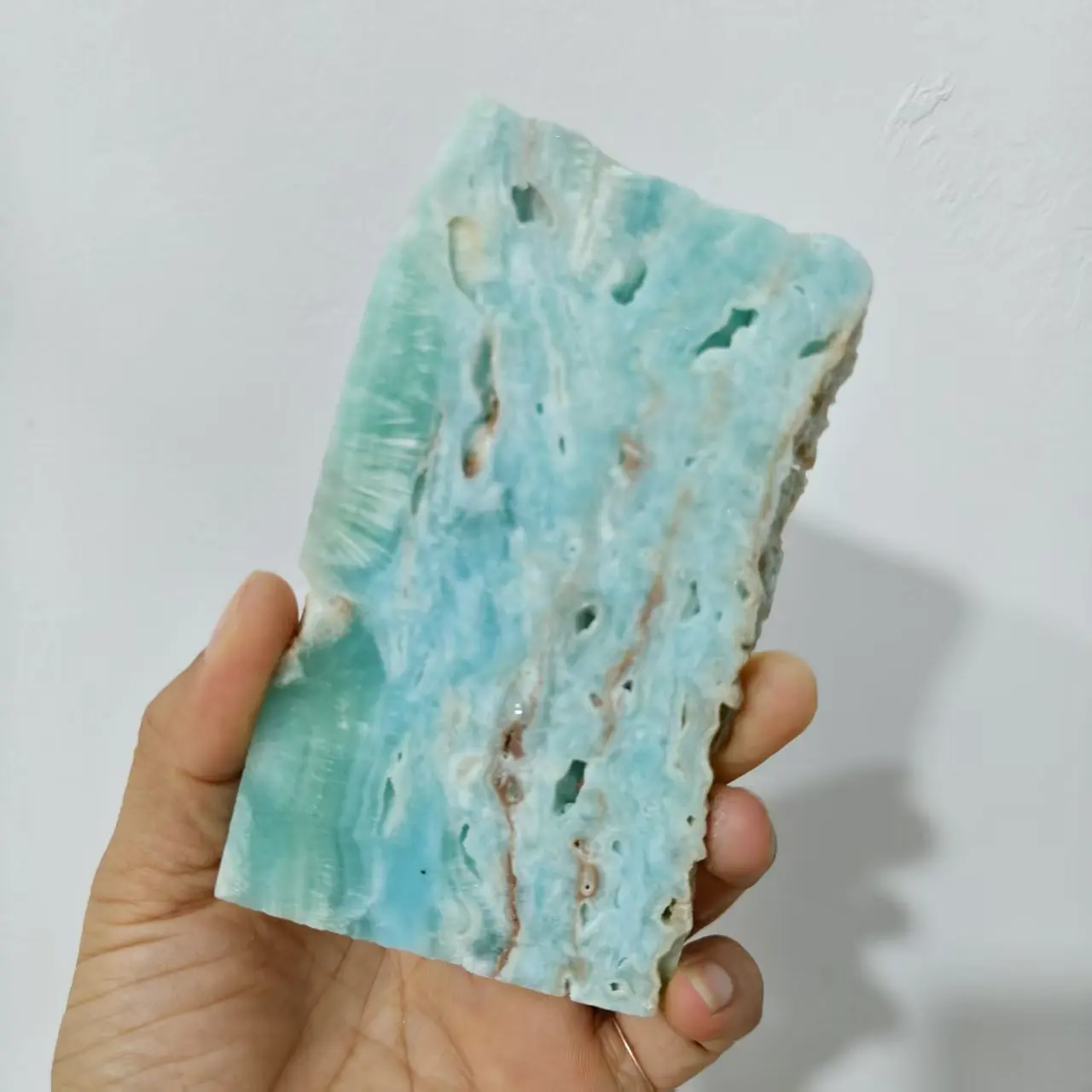 Natural Blue Heterograde Ore Slices, Quartz Crystal Blue Ore Flakes, Mineral Healing