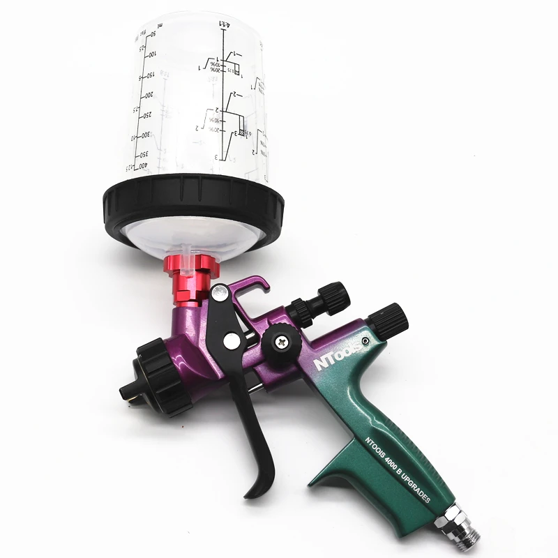 1.4MM Air Spray Gun With 1.8mm Nozzle Kit HVLP Spray Gun Varnishes And Primer Paint Spray Gun 400cc Paint Mixing Cup 600CC Tank