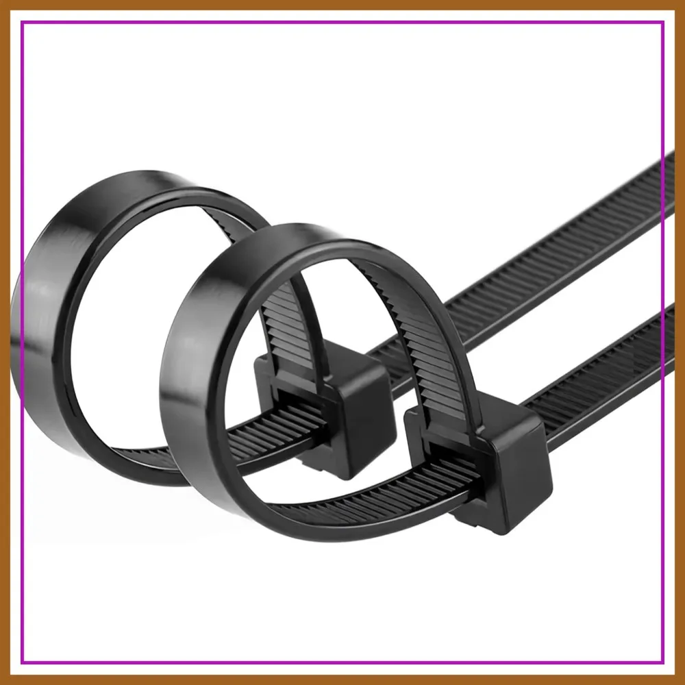

30 Pack 24 Inch Black Zip Ties, Heavy Duty 200 lb Tensile Strength, Outdoor Cable Ties