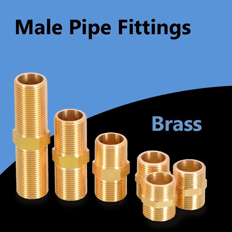 

3/4 "латунные двойные фитинги для труб с наружной резьбой, соединитель для воды, масла, газа, водонагревателя, впускная труба, латунные фитинги