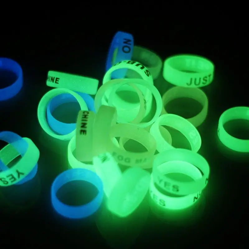 Portable 22MM Fluorescent Silicone Luminous Circle Anti-skid Glow Ring Decorative Ring For EDC Flashlights Torch Fishing Rod