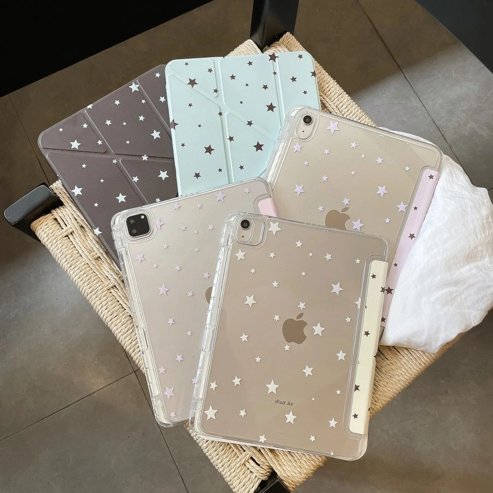 Simple Colorful Star Tablet Case For iPad Pro 11 12.9 13 A16 M2 M4 M3 M5 Shell 8.3 9.7 5/6/7/8/9/10/11th Mini Air 3 4 5 6 7Cover