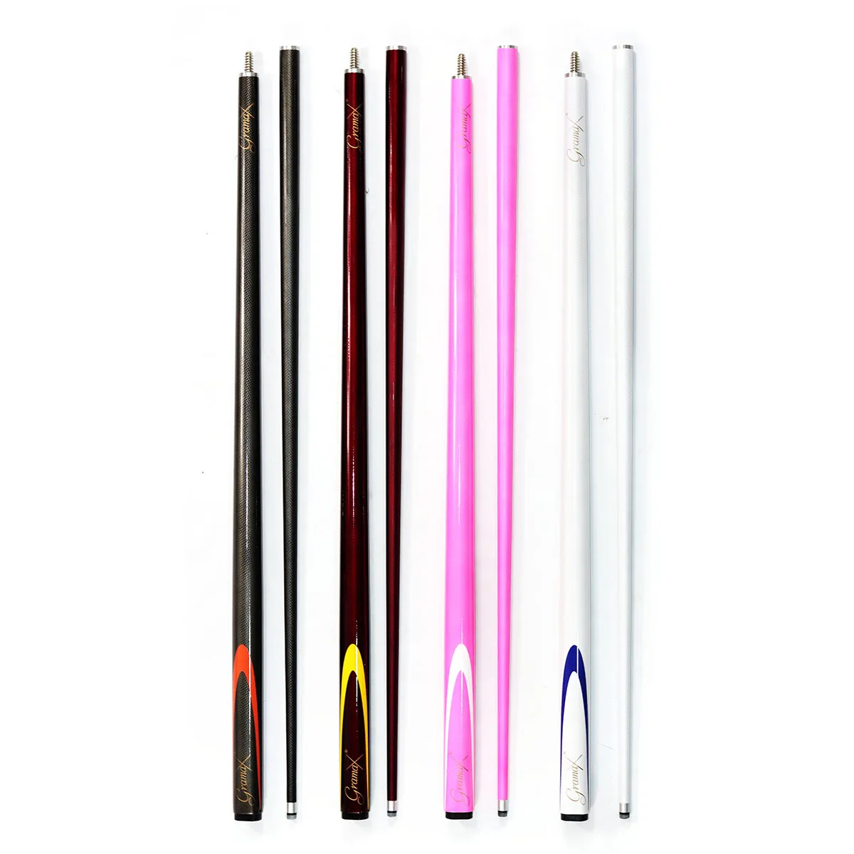 

9.5MM Carbon High Quality Professional 1/2-PC Billiard Pool Cues Stick Rod with water sticker decal