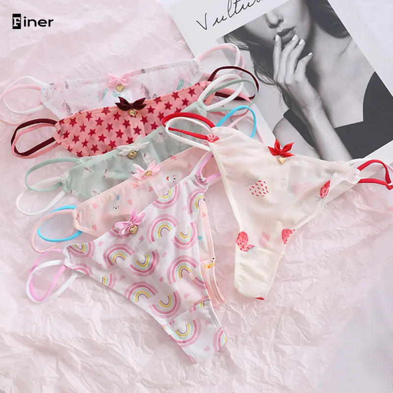 Sexy Cute Thongs For Girls G String Lovely Thong For Kids 12-16 Years Old Soft Silk Bikini Panties Young Girl Swim Panty