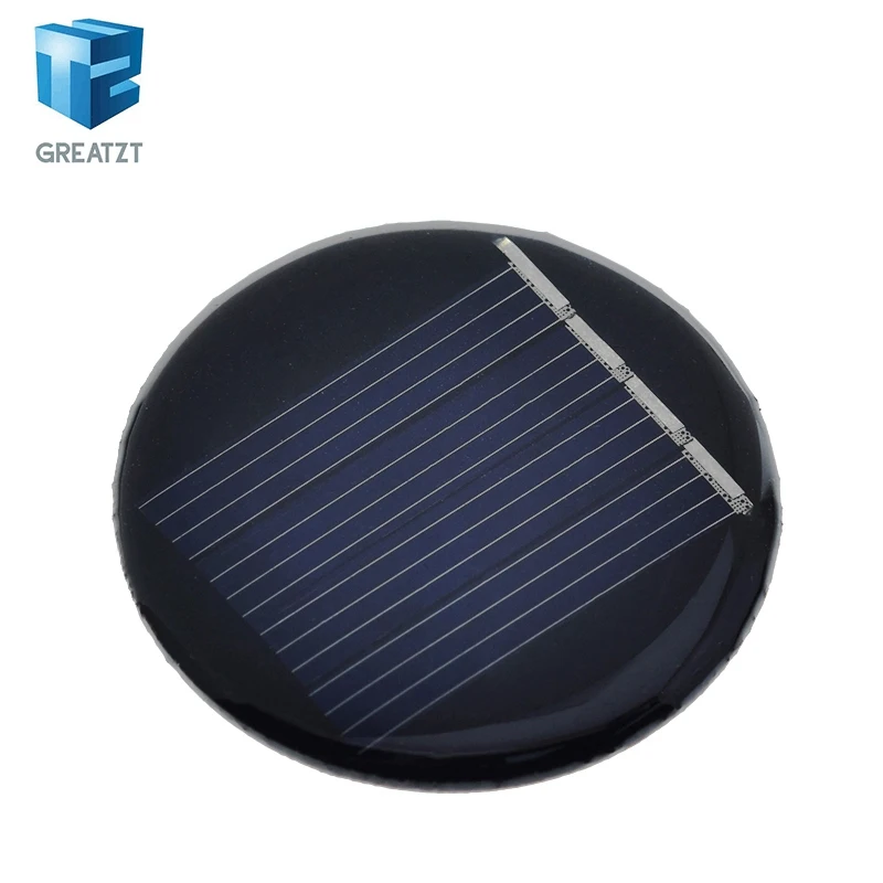 GREATZT 1/5pcs 2V 35mA 0.07W D36MM Polycrystalline Solar Panel Power Charge DIY Module Portable Solar Cell Battery