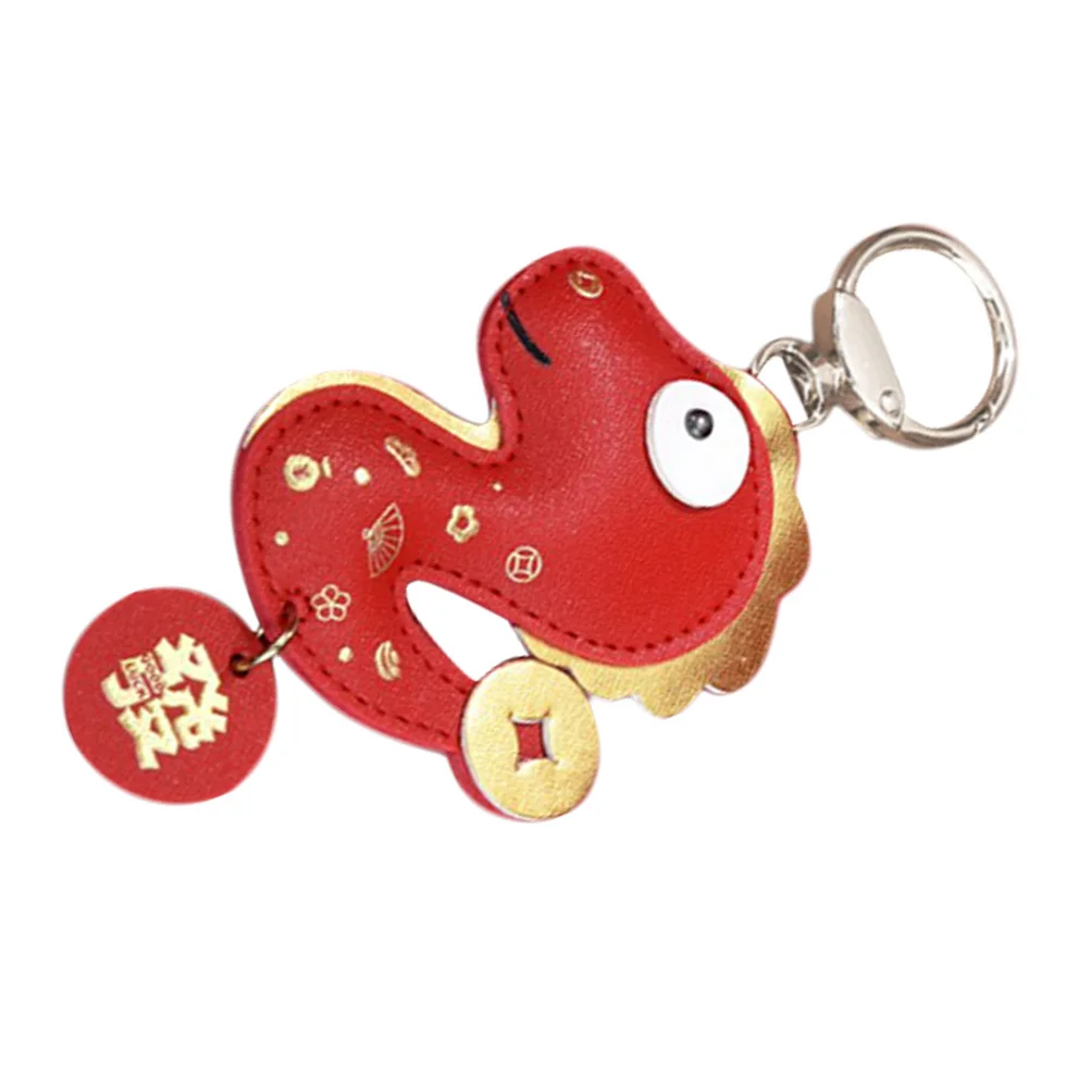 

Chinese Snake Keychain 2025 Feng Shui Lucky Key Ring Zodiac Animal Holder Chinese New Year Spring Festival Decoration