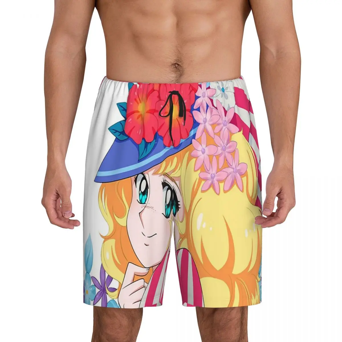 

Мужские короткие пижамные шорты Custom Candy Candy Anime Manga для сна и отдыха