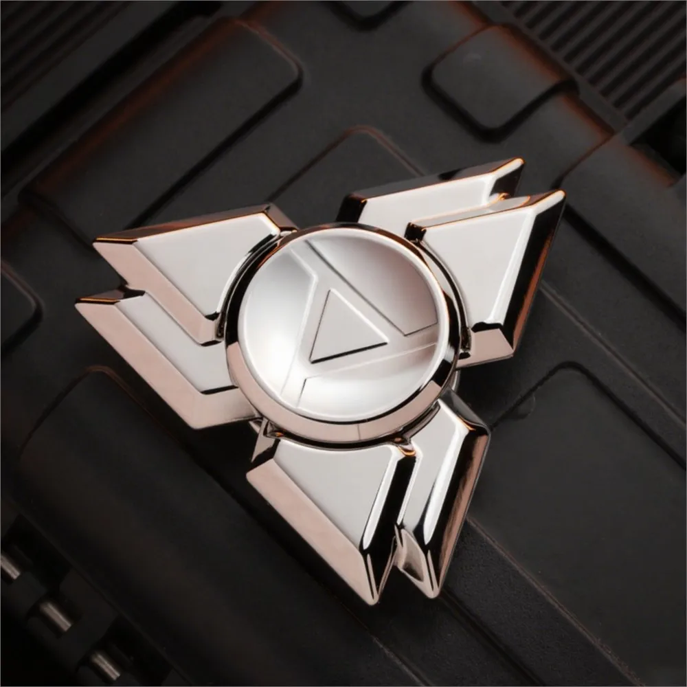 LIUMANG EDC Twin Fidget Spinner Edelstahl Stressabbau Spielzeug Zappelspielzeug Erwachsene Büro Schreibtisch Zubehör Angstlinderung Gadget