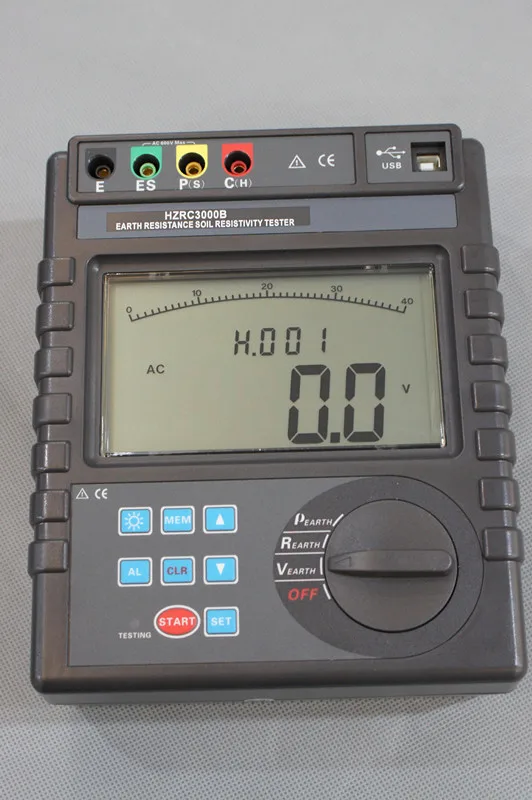 2026 Huazheng Electric HZRC-3000B Digital Earth Resistance Soil Resistivity Meter