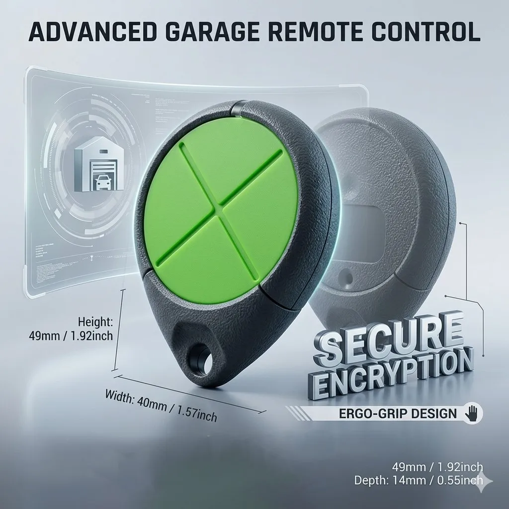 2 / 4Buttons Garage Gate Door Remote Control 434.54 MHz Rolling Code Compatible With Merlin E970M Merlin+ and Merlin+ 2.0 Motors