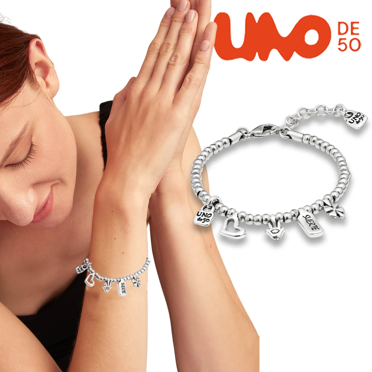 

UNODE50 Bracelet European and American fashion heart-shaped trendy bracelet romantic jewelry temperament versatile