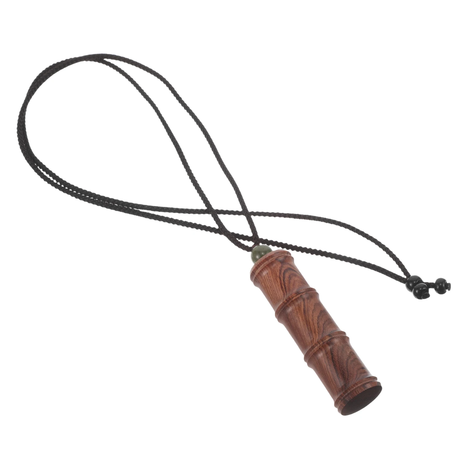 

Hollow Bamboo Necklace Vintage Ethnic Wood Pendant Agate Rosewood Chain Storage Charm Wooden Necklaces Women Men Jewelry