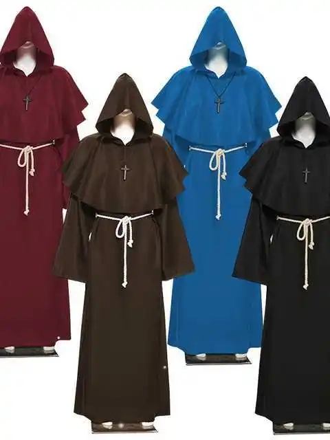

Medieval Monk Wizard Priest Costume Halloween Ladies' Traditional Stage Clothing Chinese Manufacturer No Brand Registered