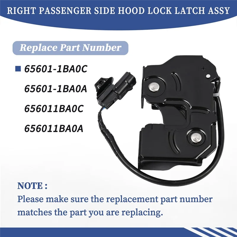 A98M هود قفل مزلاج عاصي 65601-1BA0C 65601-1BA0A لنيسان لإنفينيتي Q70 QX50 EX35 FX35 FX50 EX37 FX37 #2