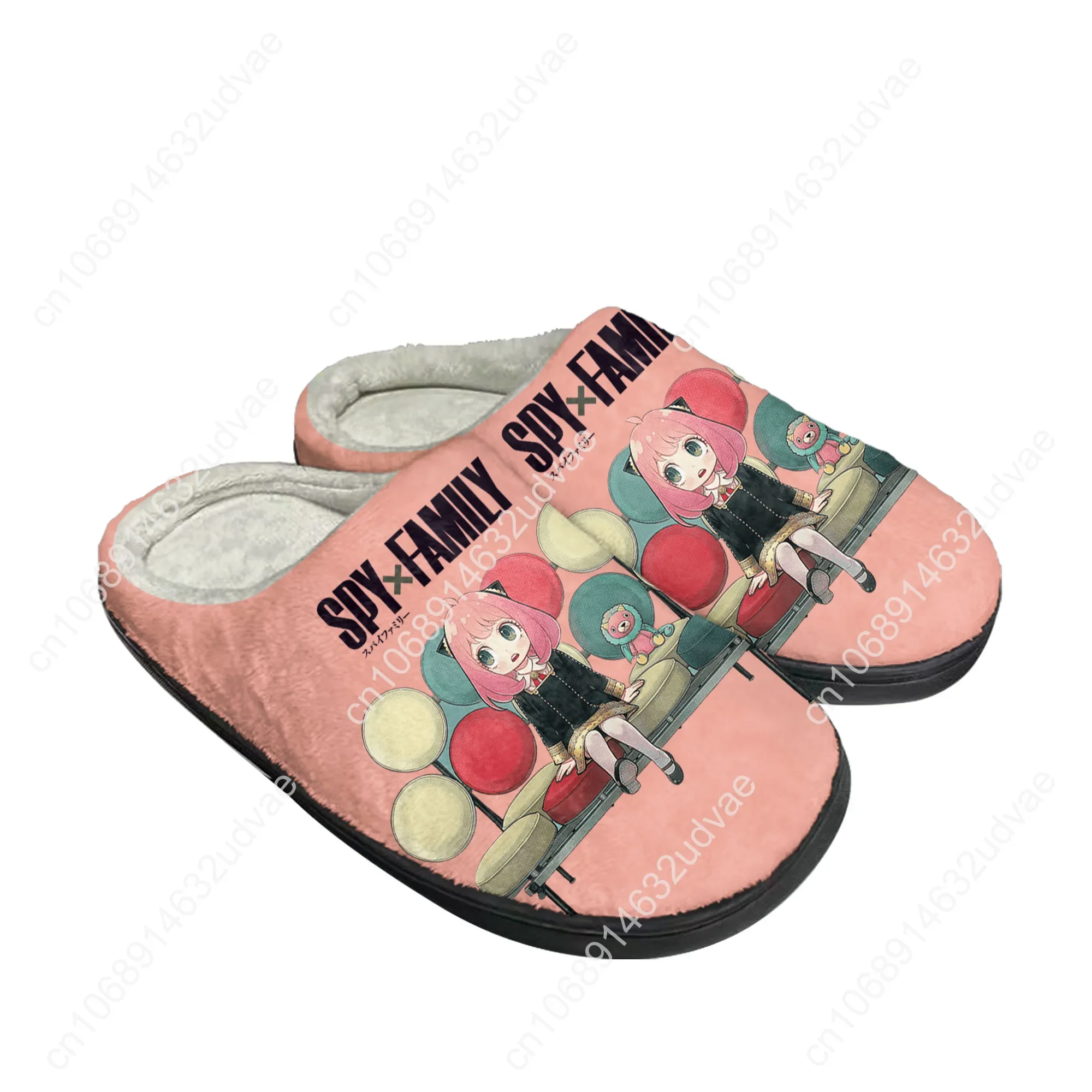 Spy X keluarga Anya Forger sandal kustom katun rumah sandal Pria Wanita Mewah Kamar Tidur kasual sepatu hangat sandal termal