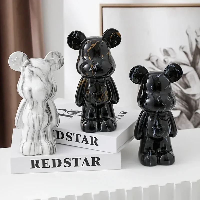 

Modern Room Decor Sculpture Creative Decoration Home Bear Figurine Livingroom Decoration Desk Accessories Animal Figurine Gift