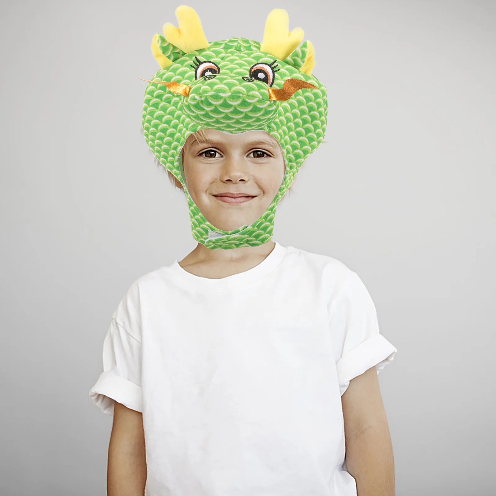 Schattige drakenkostuumhoed Feesthoofddeksels Zachte comfortabele draakvorm Fotografie Selfie Cap voor kinderen, volwassenen