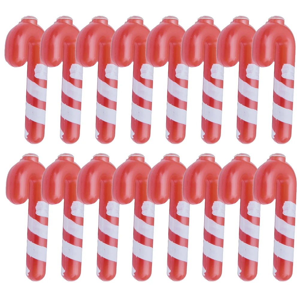 

20 Pcs Window Little Crutch Colored Light Candy Cane Pendants Indoor Plastic