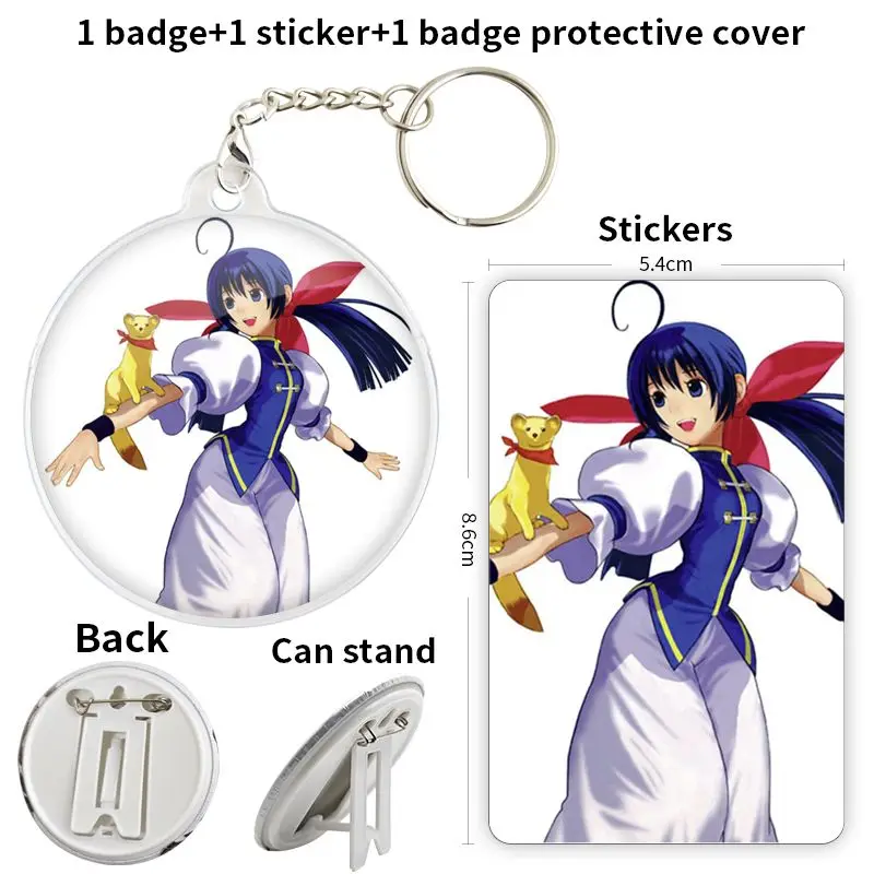 Futaba Hotaru Game Anime Character Soft Button Badge Brooch anchor Peripherals Pin Chest tag Pendant 58mm Tinplate Cartoon